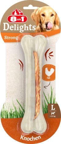 8 in 1 Delights Chicken Bone Strong L Dog Chew