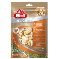 8 in 1 Triple Flavours Bones XS Dog Treats, Pork, Beef, and Chicken Flavored 35 g