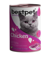 Bestpet Gravy Kitten Chicken Chunks Wet Kitten Cat Food 400 g