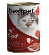Bestpet Gravy Chunky Beef Cat Canned Food 400 g