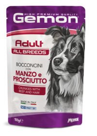 Gemon Pouch Adult Dog Beef Hum 100 g