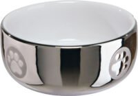 Trixie Metal Bowl with Paw and Heart Design 0.5 L