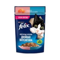 Purina Felix "Appetizing Pieces" İkiqat Ləzzət – Jeledə Qızılbalıq və Alabalıq (75 qr)
