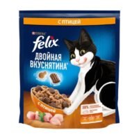 Purina Felix "Двойная Вкуснятина" – Quş Ətli Quru Pişik Yemi (600g)