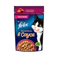 Purina Felix Sensations "Sos İçində" Ördək Əti və Havuçlu Yaş Pişik Yemi (75 q)
